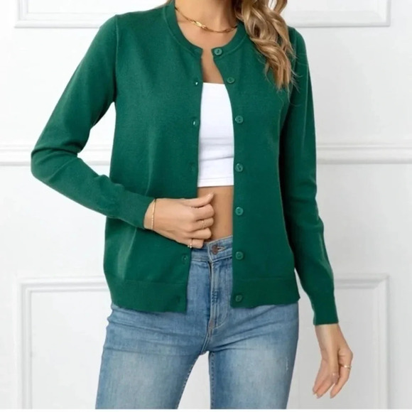 Banana Republic factory Solid button front sweater cardigan. NEW - Picture 1 of 9